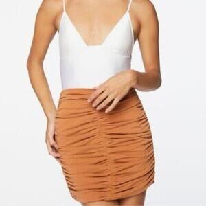 Forever 21 Rouched High Rise Mini Skirt L
